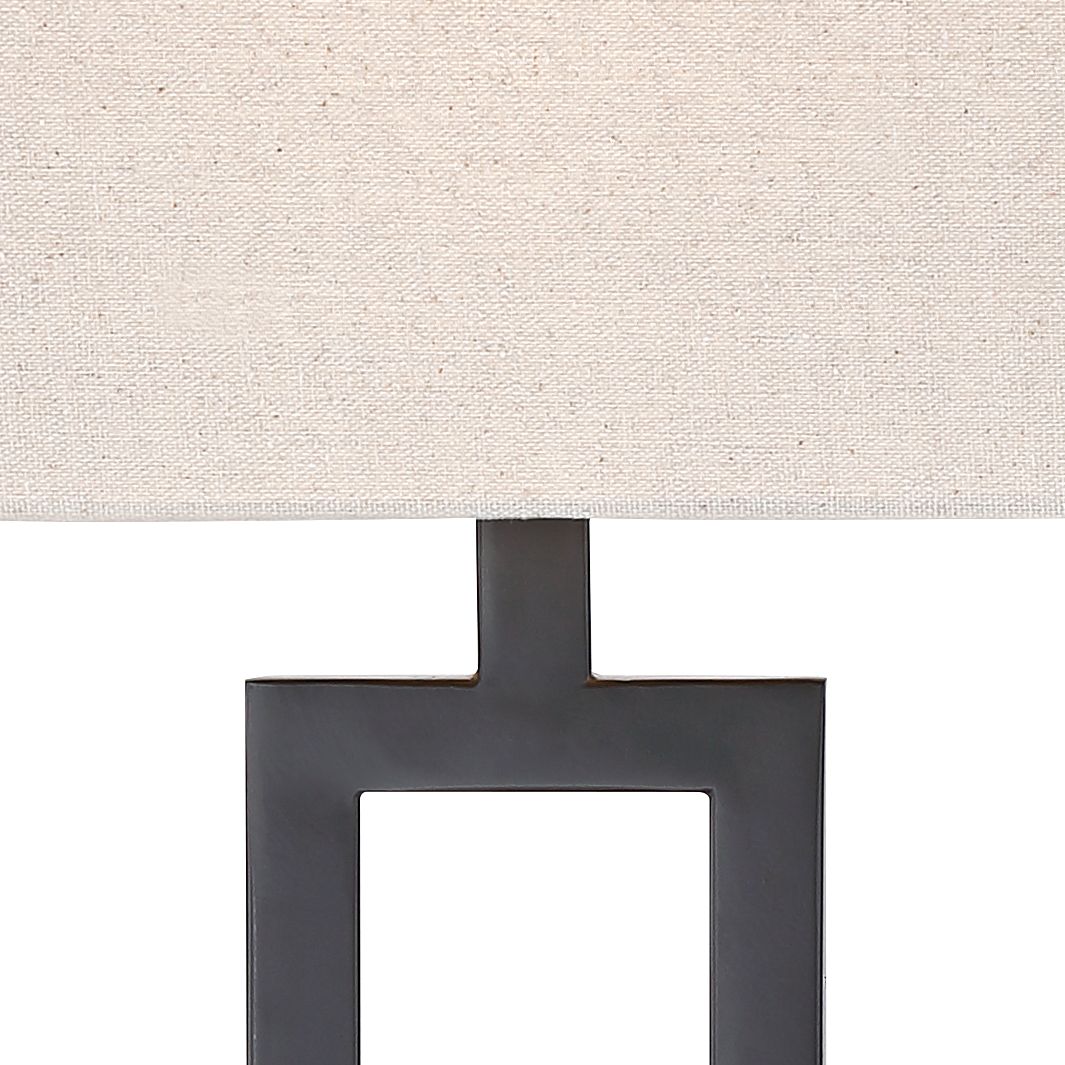 Image 3 Possini Euro Aston 26" Black Finish Open Rectangle Modern Table Lamp more views