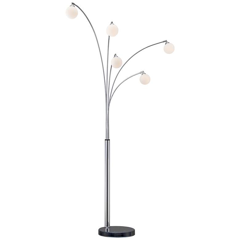 Image 1 Possini Euro Astoria 5-Light LED Arc Floor Lamp