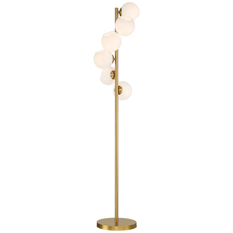 Image 3 Possini Euro Astria 67" Contemporary Warm Gold 6-Light Tree Floor Lamp