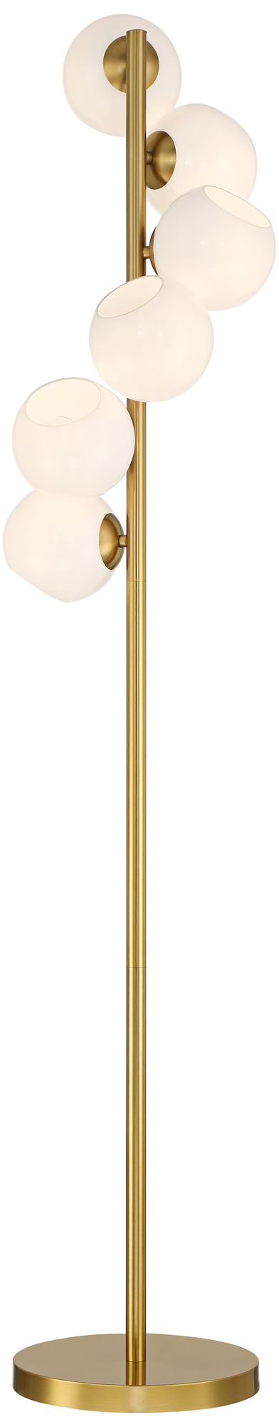 Possini Euro Astria 67" Contemporary Warm Gold 6-Light Tree Floor Lamp in scene