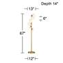 Possini Euro Astria 67" Contemporary Warm Gold 6-Light Tree Floor Lamp in scene
