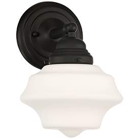 Image2 of Possini Euro Astrid 10 1/4" High Schoolhouse Glass Wall Sconce