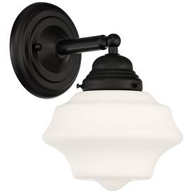 Image5 of Possini Euro Astrid 10 1/4" High Schoolhouse Glass Wall Sconce more views
