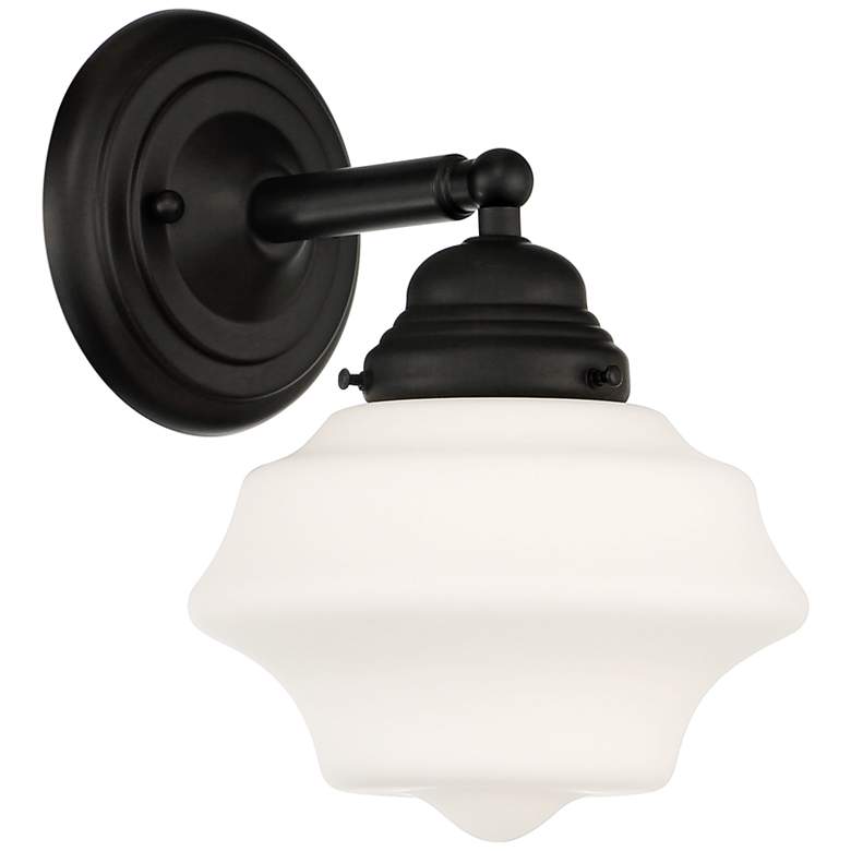 Image 5 Possini Euro Astrid 10 1/4" High Schoolhouse Glass Wall Sconce more views