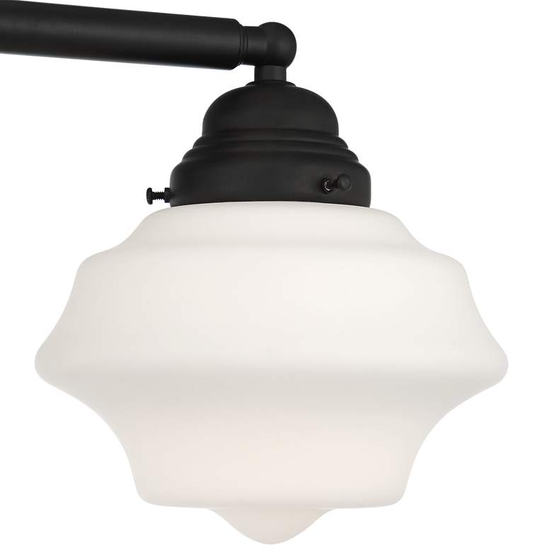 Image 3 Possini Euro Astrid 27 1/4" Wide Black 3-Light Schoolhouse Bath Light more views