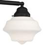 3_Possini Euro Astrid 27 1/4" Wide Black 3-Light Schoolhouse Bath Light more views