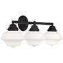 5_Possini Euro Astrid 27 1/4" Wide Black 3-Light Schoolhouse Bath Light more views