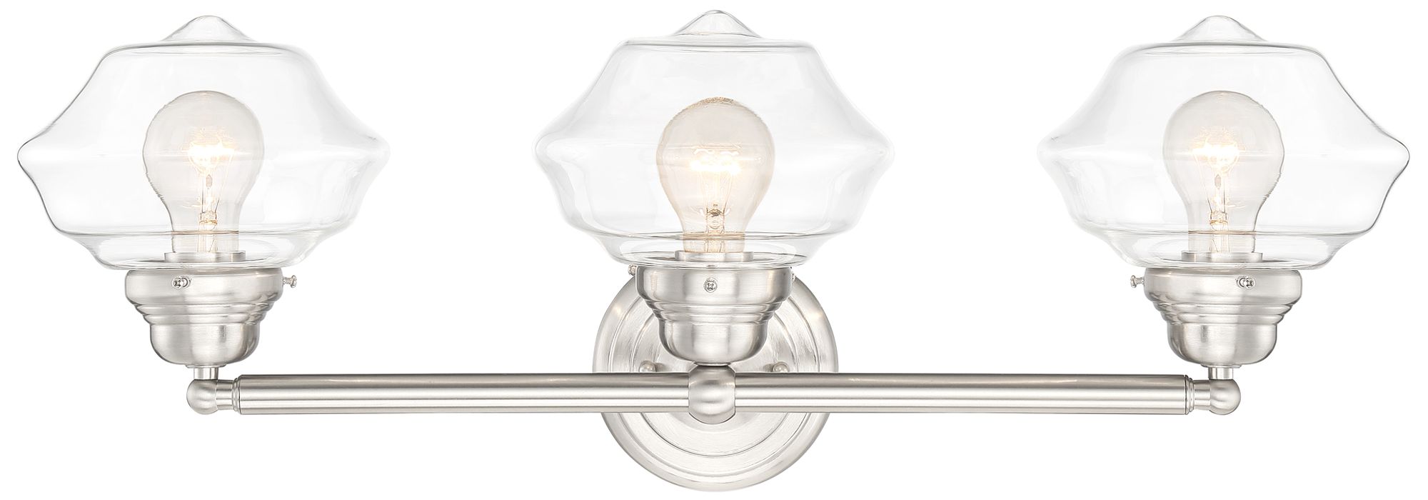 Possini Euro Astrid 27 1/4" Wide Nickel 3-Light Bath Light