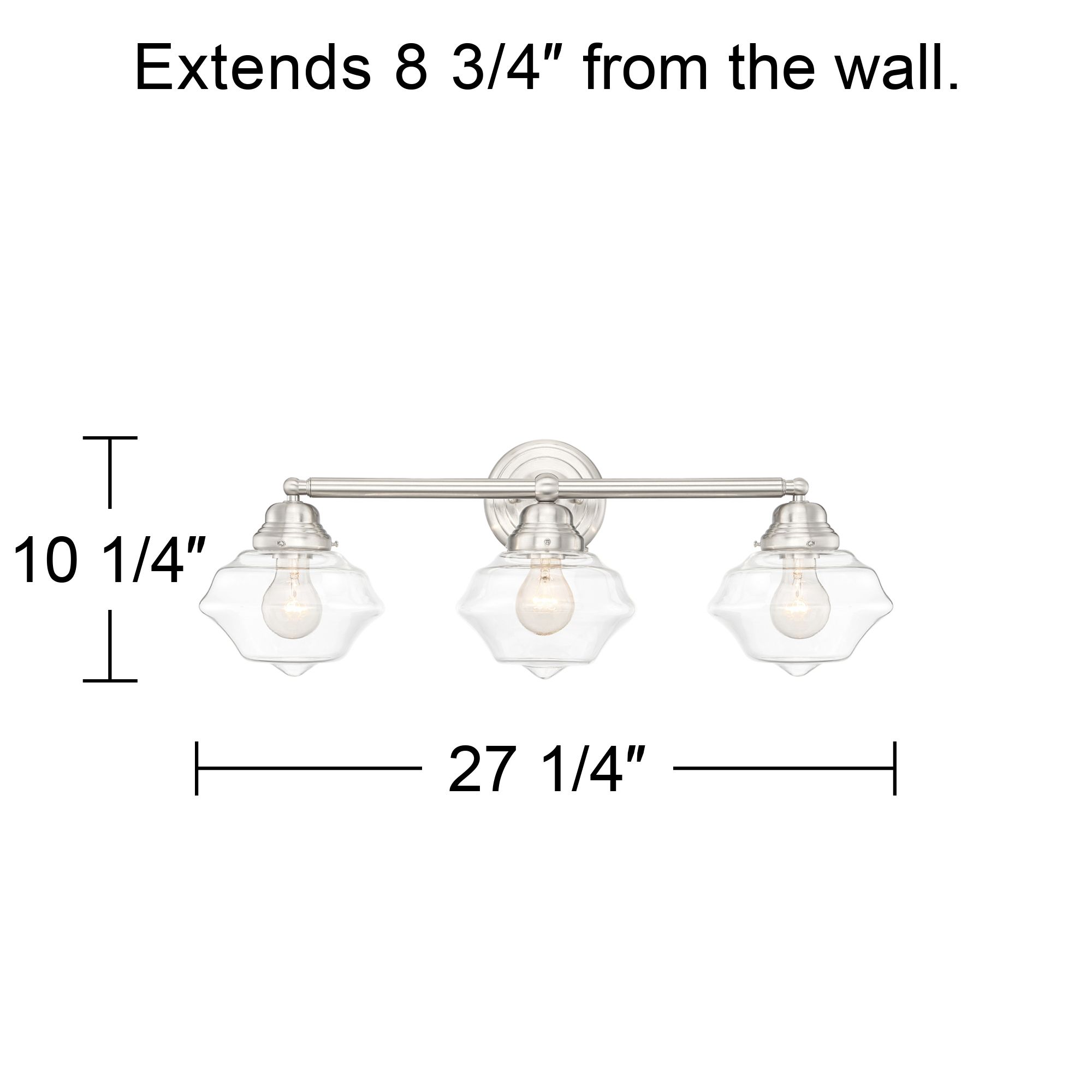 Possini Euro Astrid 27 1/4" Wide Nickel 3-Light Bath Light