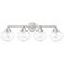 Possini Euro Astrid 30 3/4" Wide Nickel 4-Light Bath Light