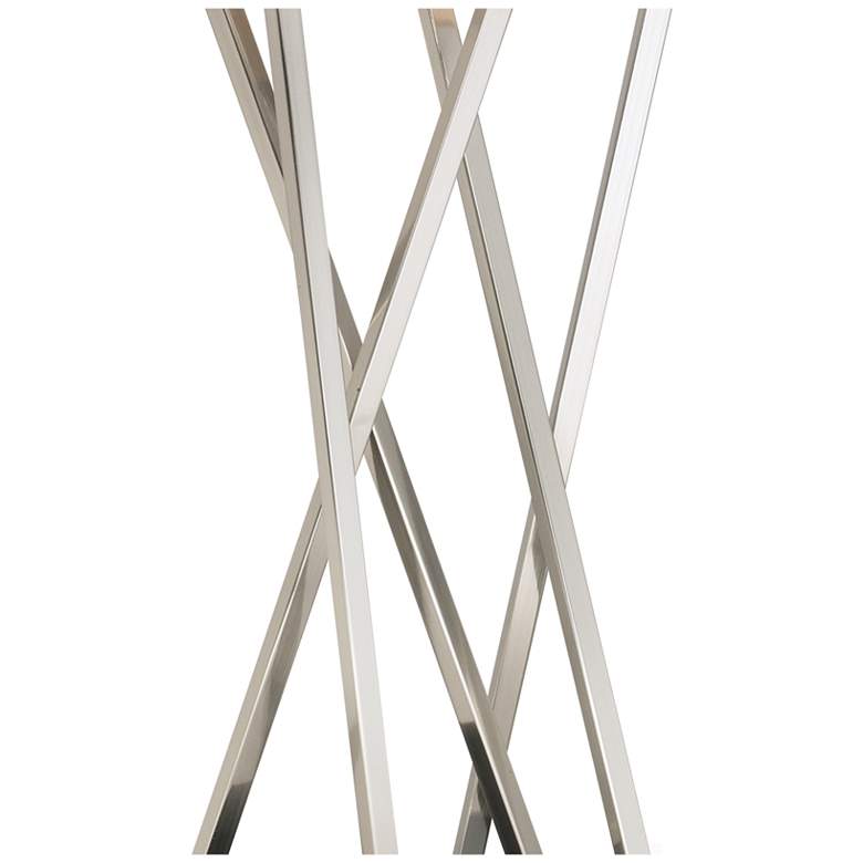 Image 4 Possini Euro Asymmetry 30 inch Nickel Modern Table Lamp with Dimmer more views