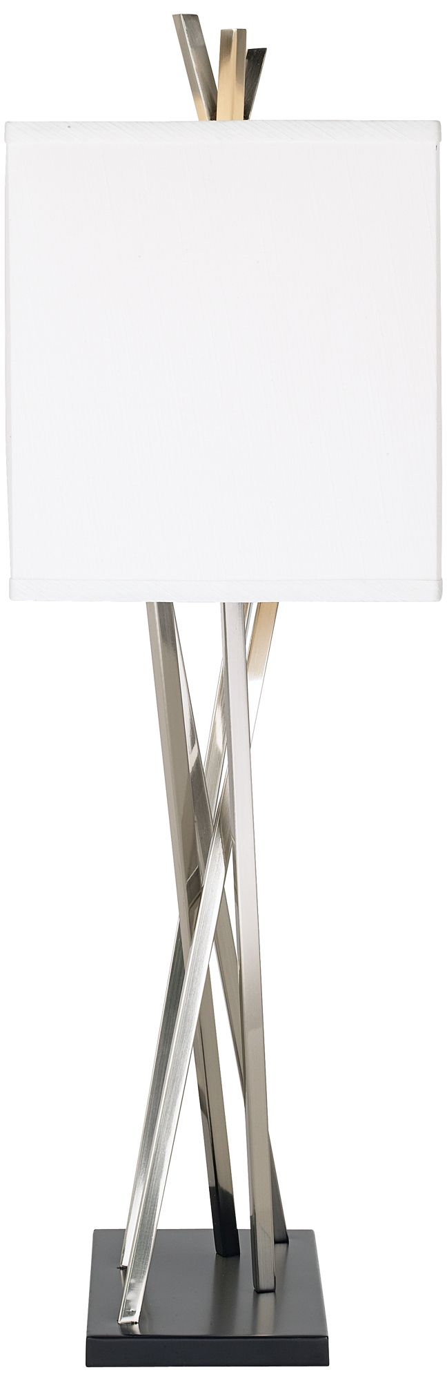 Image 6 Possini Euro Asymmetry Brushed Steel Table Lamp Set of 2 more views