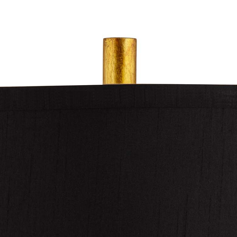 Image 4 Possini Euro Athena 35 1/2" Black Shade Gold Leaf Modern Table Lamp more views