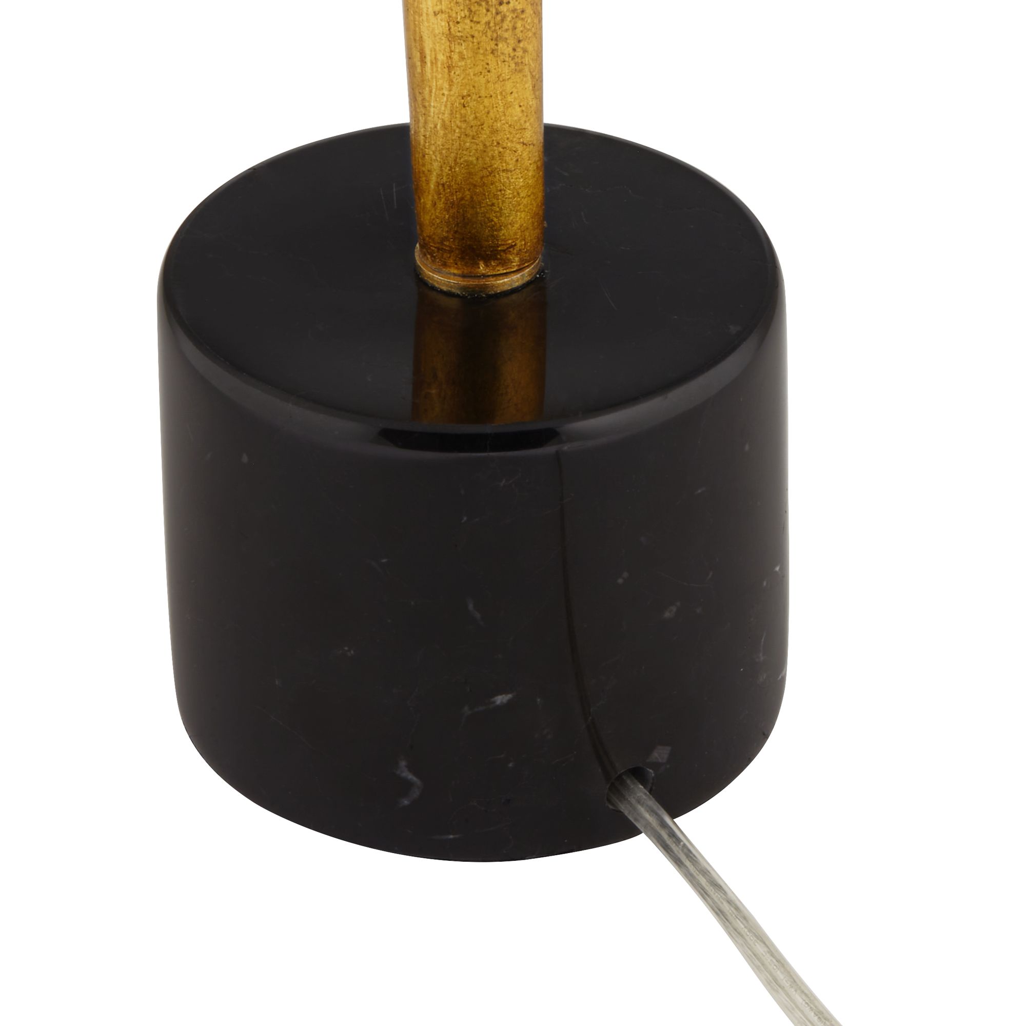 Watch A Video About the Possini Euro Athena Gold Leaf Modern Table Lamp with Black Shade