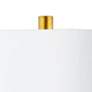 Possini Euro Athena 35 1/2" White Shade Gold Leaf Modern Table Lamp