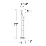 Possini Euro Athena 72" Nickel 4-Light Floor Lamp with Smart Socket in scene
