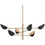 Thumbnail3 of Possini Euro Atherton 42 1/2" Gold and Black 6-Light Sputnik Pendant