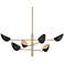 Possini Euro Atherton 42 1/2" Gold and Black 6-Light Sputnik Pendant