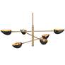 Watch A Video About the Atherton Warm Gold Black 5 Light Sputnik Pendant