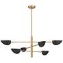 Watch A Video About the Atherton Warm Gold Black 5 Light Sputnik Pendant