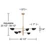 Watch A Video About the Atherton Warm Gold Black 5 Light Sputnik Pendant
