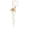 Possini Euro Atka Antique Brass Plug-In Swing Arm Wall Lamp with Cord Cover