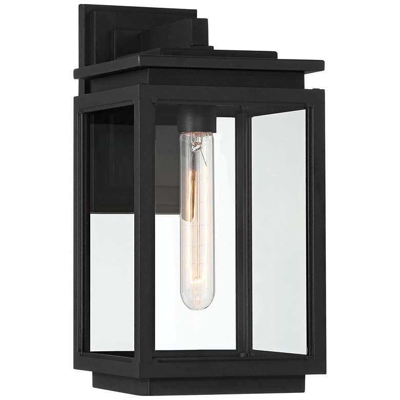 Image 2 Possini Euro Atkins 14 1/4" High Die Cast Matte Black Outdoor Light