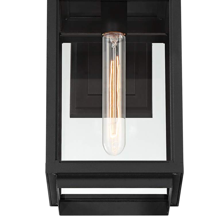 Image 3 Possini Euro Atkins 14 1/4" High Die Cast Matte Black Outdoor Light more views