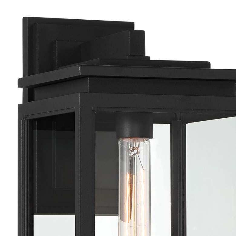 Image 4 Possini Euro Atkins 14 1/4 inch High Die Cast Matte Black Outdoor Light more views