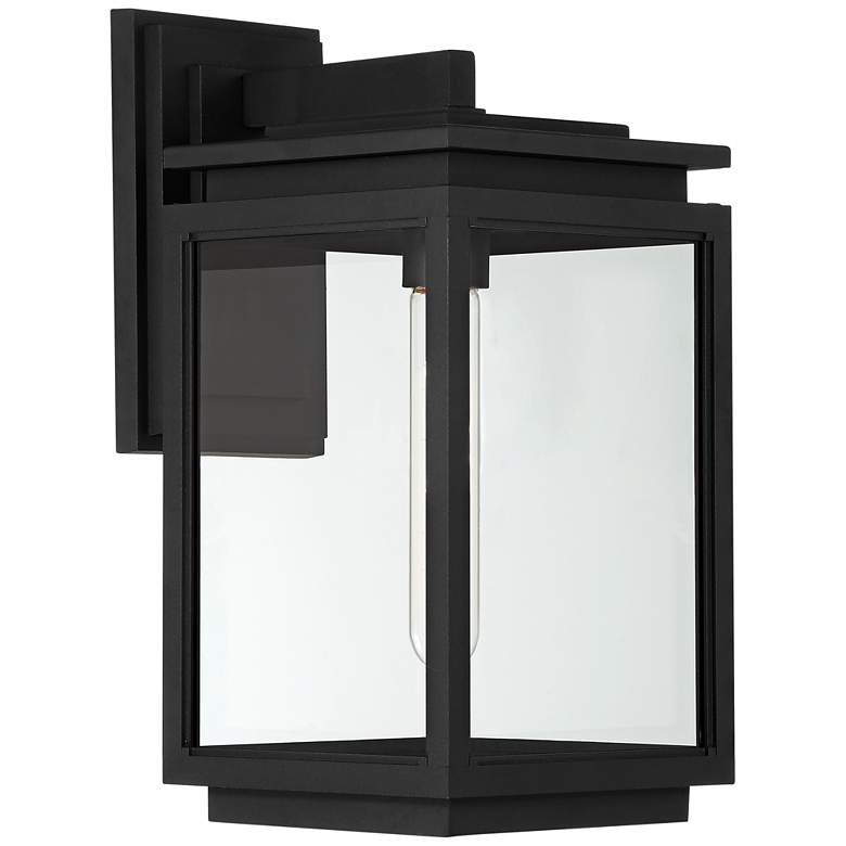 Image 6 Possini Euro Atkins 14 1/4 inch High Die Cast Matte Black Outdoor Light more views