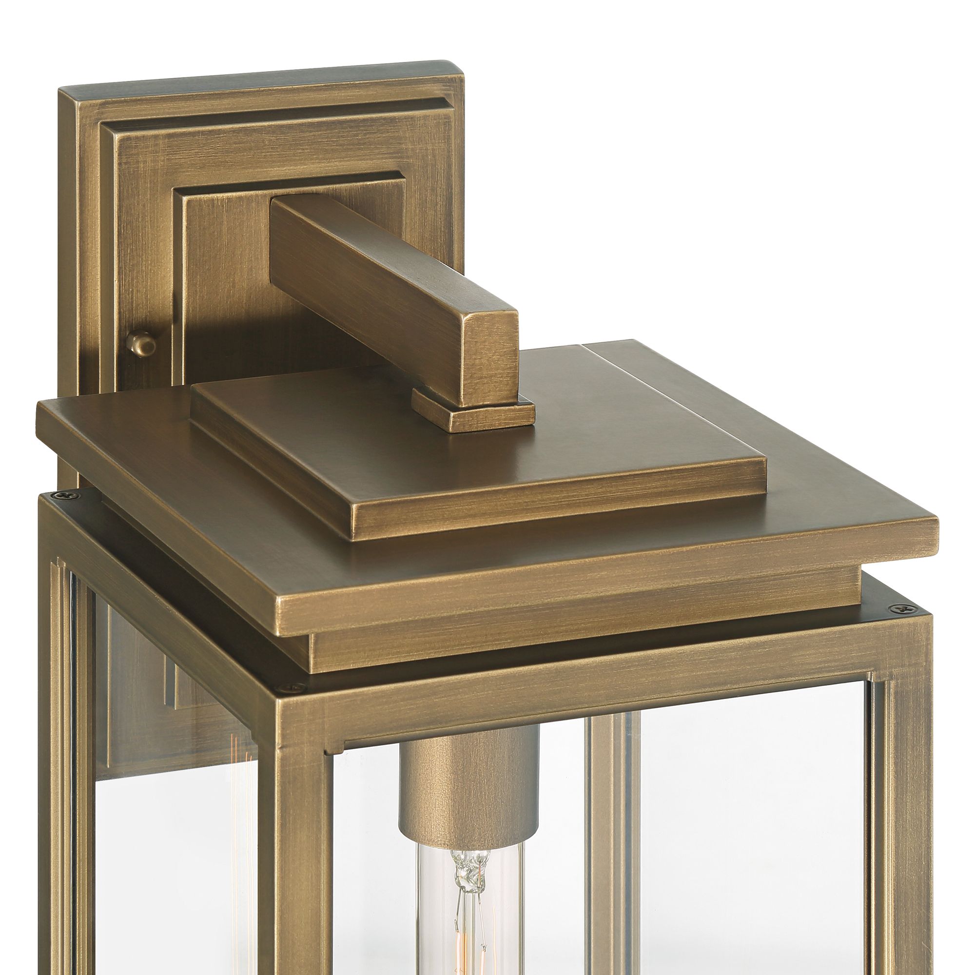 Image 3 Possini Euro Atkins 18" High Die Cast Brass Outdoor Light more views