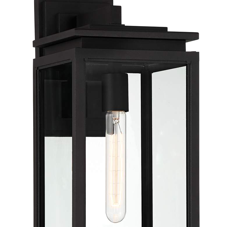 Image 3 Possini Euro Atkins 18 inch High Die Cast Matte Black Outdoor Light more views