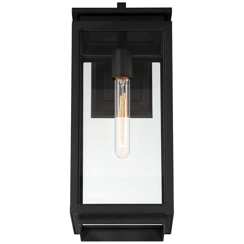 Image 4 Possini Euro Atkins 18 inch High Die Cast Matte Black Outdoor Light more views