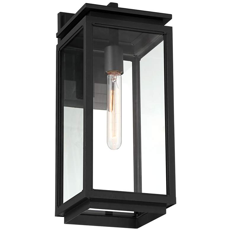 Image 5 Possini Euro Atkins 18" High Die Cast Matte Black Outdoor Light more views