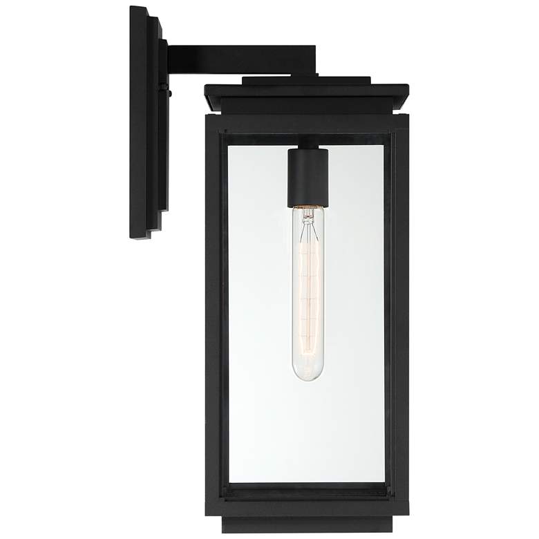 Image 7 Possini Euro Atkins 18 inch High Die Cast Matte Black Outdoor Light more views