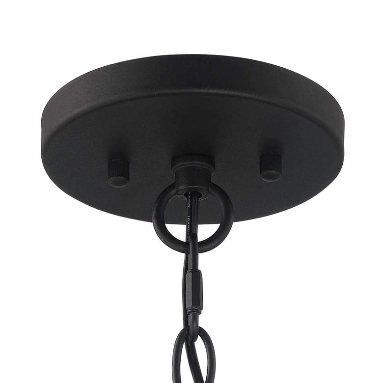 Image 5 Possini Euro Atkins 21 1/2 inchH DieCast Matte Black Outdoor Hanging Light more views