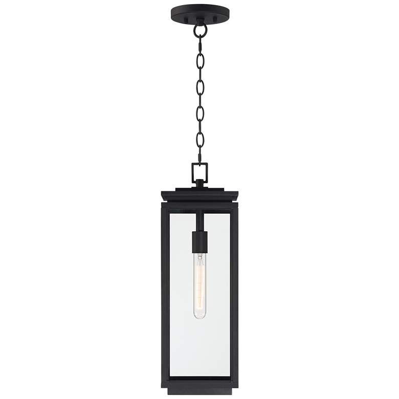 Image 6 Possini Euro Atkins 21 1/2 inchH DieCast Matte Black Outdoor Hanging Light more views