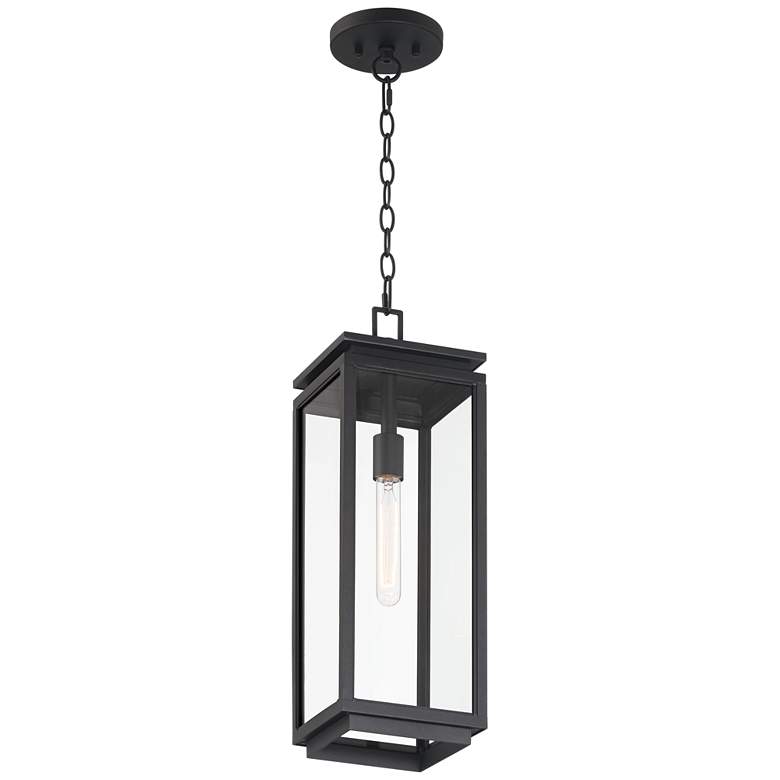 Image 7 Possini Euro Atkins 21 1/2"H DieCast Matte Black Outdoor Hanging Light more views