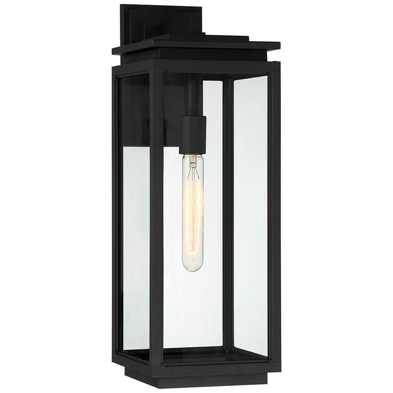 Image 2 Possini Euro Atkins 21 1/4 inch High Die Cast Matte Black Outdoor Light