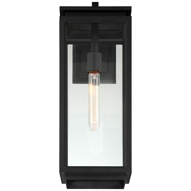 Image 4 Possini Euro Atkins 21 1/4 inch High Die Cast Matte Black Outdoor Light more views