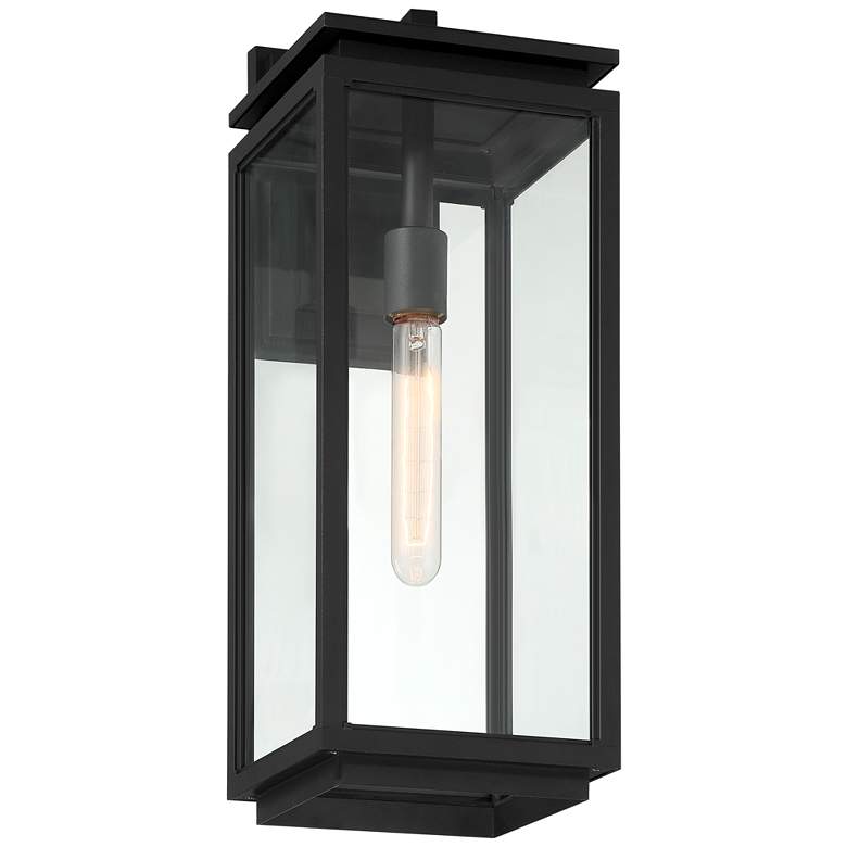 Image 6 Possini Euro Atkins 21 1/4" High Die Cast Matte Black Outdoor Light more views