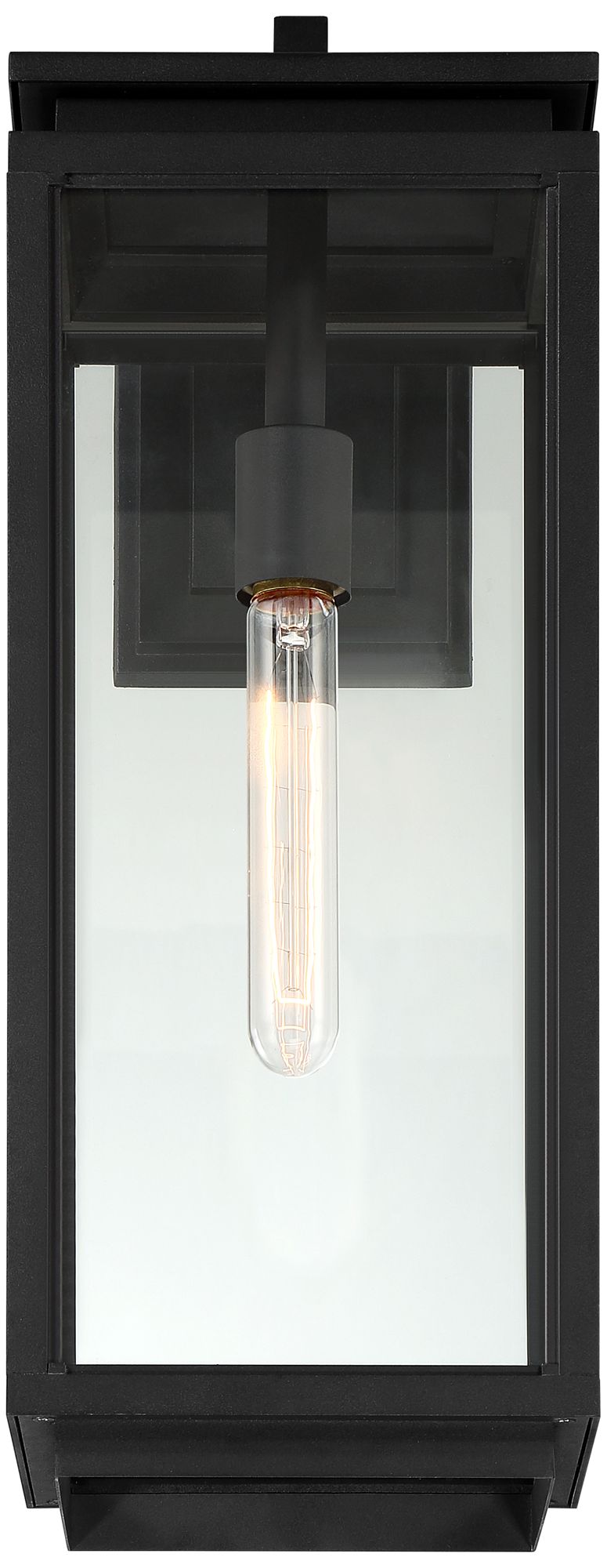 Image 4 Possini Euro Atkins 21 1/4" High Matte Black Outdoor Wall Light more views