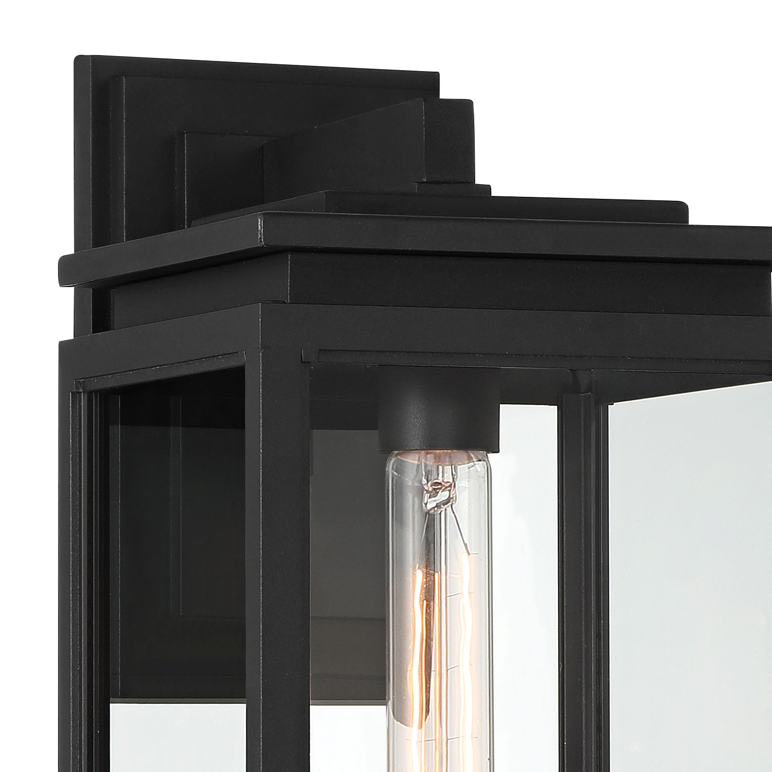 Image 5 Possini Euro Atkins 21 1/4" High Matte Black Outdoor Wall Light more views