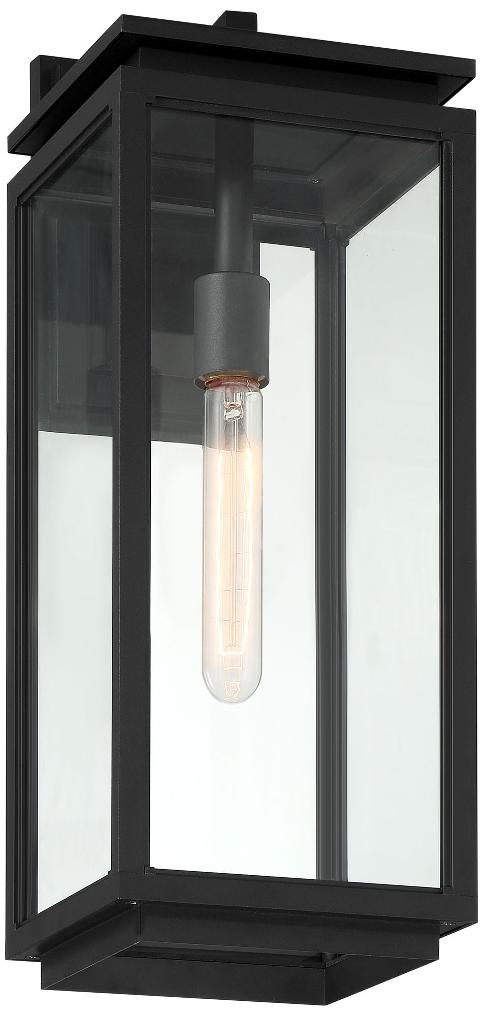 Image 6 Possini Euro Atkins 21 1/4" High Matte Black Outdoor Wall Light more views