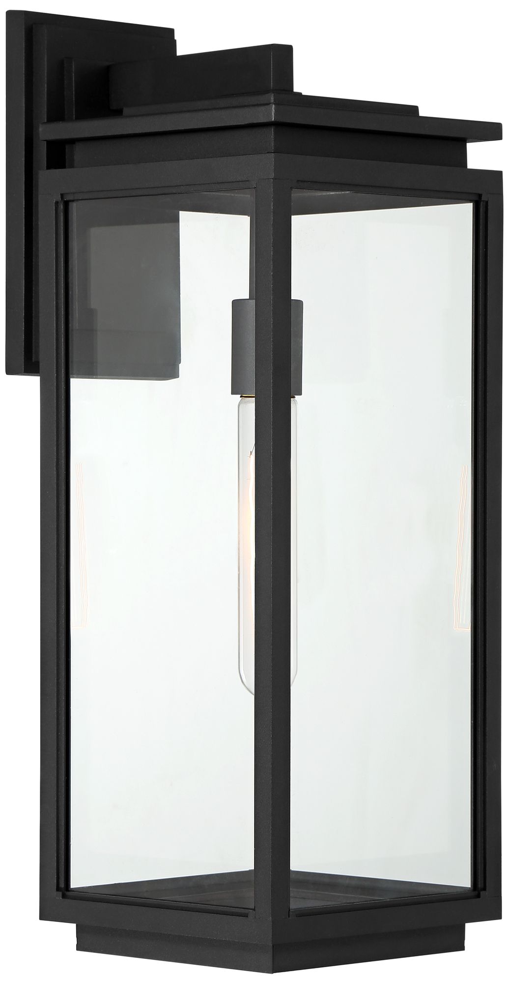 Image 7 Possini Euro Atkins 21 1/4" High Matte Black Outdoor Wall Light more views