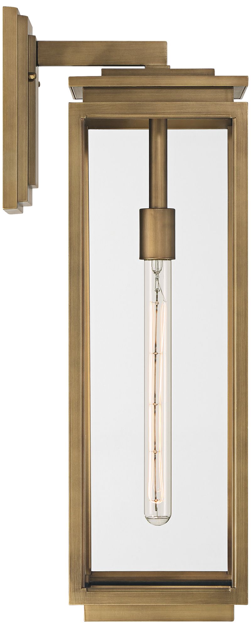 Possini Euro Atkins 21 1/4" High Weathered Brass Outdoor Wall Light