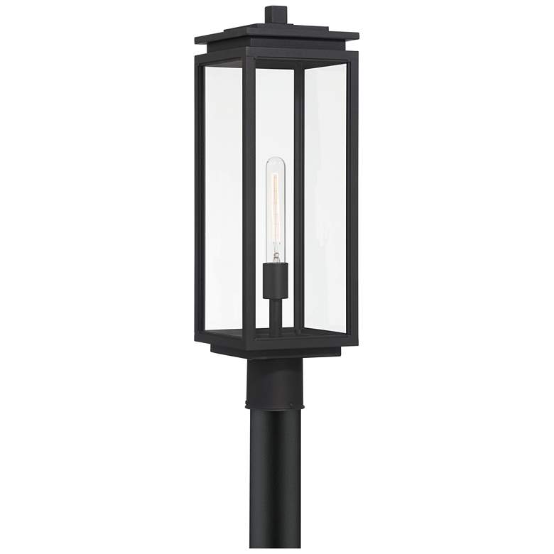 Image 2 Possini Euro Atkins 23 1/4"H Die Cast Matte Black Outdoor Post Light