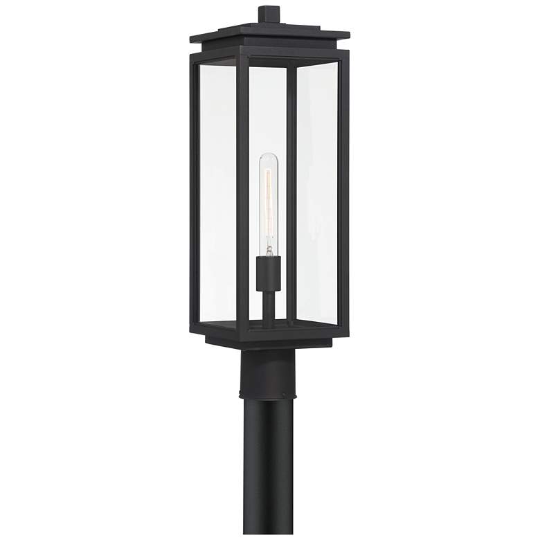 Image 2 Possini Euro Atkins 23 1/4 inchH Die Cast Matte Black Outdoor Post Light