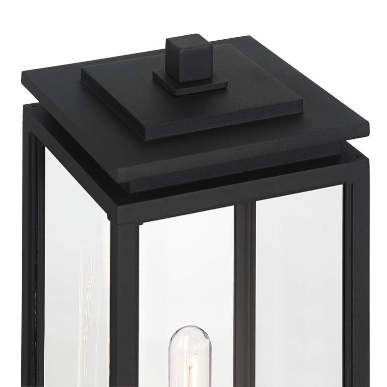 Image 3 Possini Euro Atkins 23 1/4 inchH Die Cast Matte Black Outdoor Post Light more views