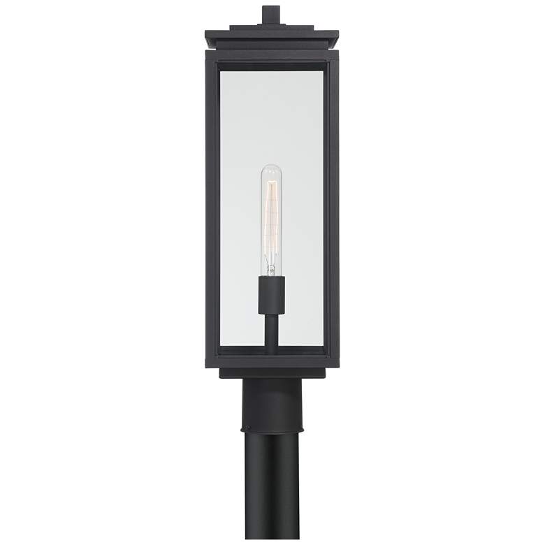 Image 4 Possini Euro Atkins 23 1/4 inchH Die Cast Matte Black Outdoor Post Light more views